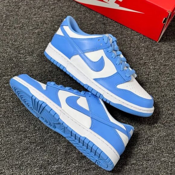 Nike Dunk Low-Top Blue & White Sneakers for Women - Picture 3 of 5